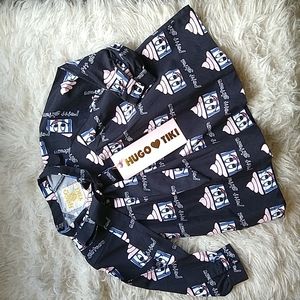 HUGO loves TIKI Black Cupcake Bow Dress Boutique Rare Sold Out Organic 6-12m